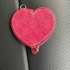Sold-Gucci heart coin wallet purse pouch